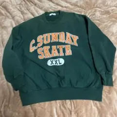 C.SUNDAY SKATE トレーナー XXL ダークグリーン