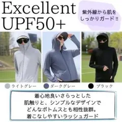 ラッシュガード パーカー 黒 メンズ UVカット 紫外線対策 XL
