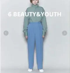 【定価18500】6 BEAUTY&YOUTH ジョーゼットパンツ ROKU