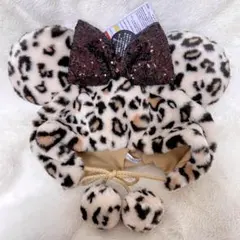 ミニー ヒョウ柄 ファンキャップ 《 茶色 》 新品 レオパード