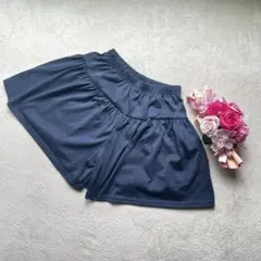 【ニシマツヤ】150㎝薄手コットンハーフパンツ　キュロット　インナールームウェア