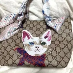 GUCCI GGスプリーム キャット トートバッグ　猫　グッチチルドレン