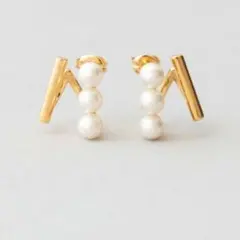 Jouete 美品★ジュエッテ★パール ピアス ダブルピアス ￥18700