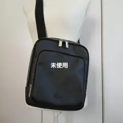 Lacoste ブラック ナイロン ショルダーバッグ男女兼用