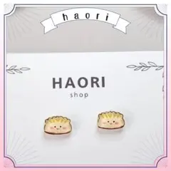 餃子ちゃんのピアス＜p193＞　プラバン　イヤリング