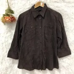 ★CECIL★セシル ストライプ レギュラー シャツ コットン混 トップス