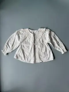 【美品】ザラ　白ブラウス　18-24m