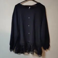 しまむら★VanillaStudio レース装飾ゆったりチュニック新品4L