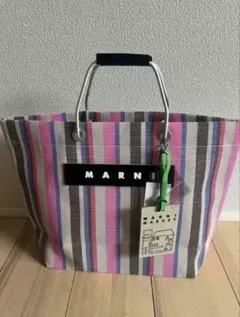 MARNI MARKET ストライプ トートバッグ