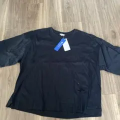 ブラック Mサイズ 5部袖Tシャツ 抗菌防臭仕上げ