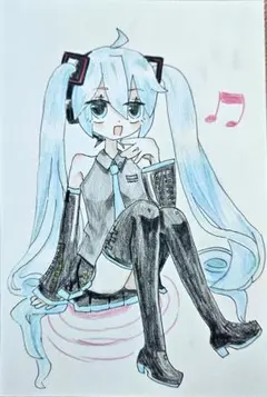 手描きイラスト 初音ミク