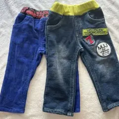 コーデュロイパンツ+裏起毛デニム 2点セット