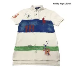 Polo by Ralph Lauren ポロシャツ ロゴ刺繍 ベージュ XS