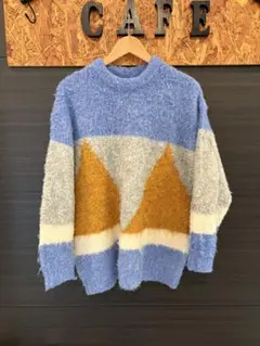 【ほぼ未使用】ITEMS URBAN RESEARCH 幾何学模様セーター