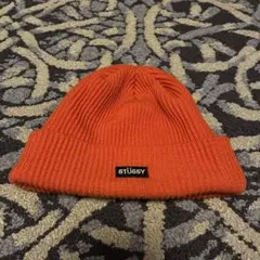 け*ち様 STÜSSY ニット帽 オレンジ