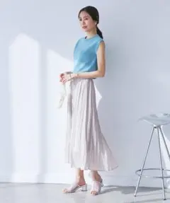 着丈が選べるエアリープリーツスカート