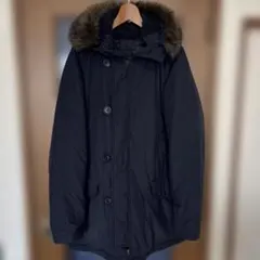 美品　ユニクロ　ブラック　XL ダウンジャケット ファー付き