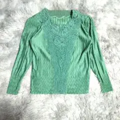 【SAMUELLEBAN】 花柄刺繍トップス ステージ衣装 レース カラオケ大会