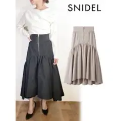 【最終お値下げ済み】 snidel ジップオンボリュームギャザースカート