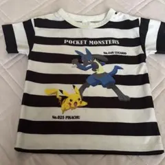 【美品】ポケットモンスター Tシャツ 100cm ピカチュウ ルカリオ