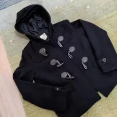 earth music & ecology ブラックダッフルコート M