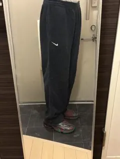 け*す様 【希少】00s NIKE スウェットパンツ 刺繍ロゴ 黒 ゆるだぼ バ