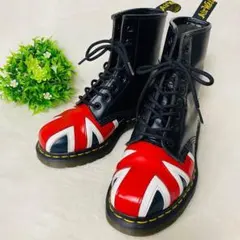 廃盤✨ドクターマーチン8ホールブーツユニオンジャック UK4 厚底　黒　希少