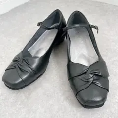 【極美品】アシックスPedala ストラップ　シューズ　黒　コンフォート　23