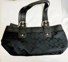 COACH コーチ ソーホー シグネチャー トートバッグ 黒 F13742 - メルカリ