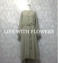 定価¥48.400- LIFE WITH FLOWERS ワンピース　羽織りのサムネイル