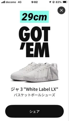 Nike Ja 3 LX EP "Warning Label" 29cmのサムネイル