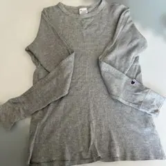 チャンピオン　ワッフル素材長袖　Mサイズ　グレー