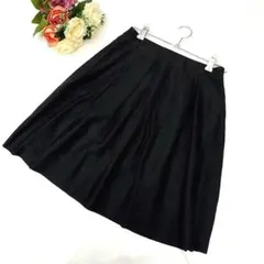 美品✨ナチュラルビューティー（38）フレアスカート ひざ丈 ラメ 黒セレモニー