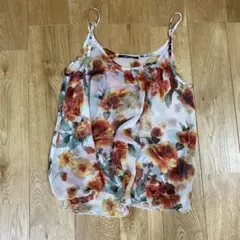 花柄 シフォン キャミソール トップスのサムネイル