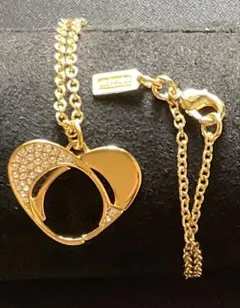 coach ハート型クリスタルペンダントネックレス