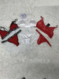 （262）レディースブラ・ショーツセットアップ3組セットサイズXL ランジェリー