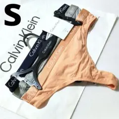 タグ付 Calvin Klein カルバンクライン Tバック ショーツ 3枚　S