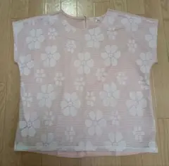grove グローブ　花柄レース　ピンク半袖カットソー
