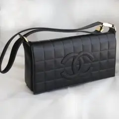 美品】シャネル チョコバー トートバッグ ココマーク ラムスキン 5623
