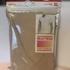 新品未使用　HEATTECH Vネック 半袖 XL ベージュ　メンズ　即購入OK