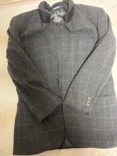 グレー チェック柄 テーラードジャケット
