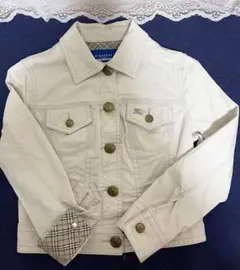 BURBERRY ブルーレーベル ノバチェックアイボリーコットンジャケット 38