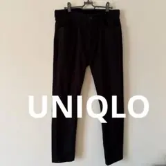 ユニクロ　メンズ　Lサイズ　黒 ストレートパンツ