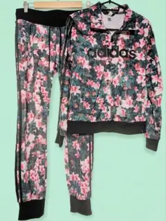 adidasneo 花柄　ジャージ ジャケット　パンツ　上下　セットアップ　美品
