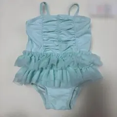 オールドネイビー　水色 フリル付き水着 3-6M