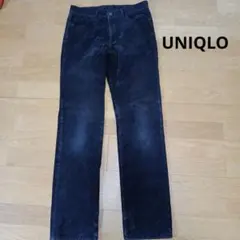 UNIQLO コーデュロイストレートデニム 黒 ウエスト 30インチ 76cm