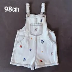 【ZARA BABY】98㎝ (2-3y) 花柄刺繍 サロペット
