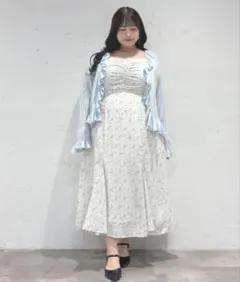 dazzlin エアリーレースブルゾン シャーリングワンピースセット - メルカリ