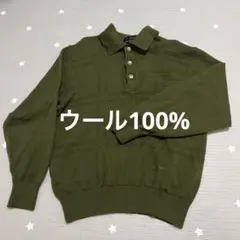 JACK NICKLAUS ジャックニコラス ウールセーター　カーキ　M 小杉