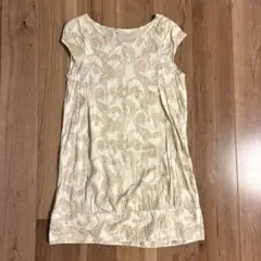 NOMBRE IMPAIR ワンピース チュニック ベージュ ペイズリー柄のサムネイル